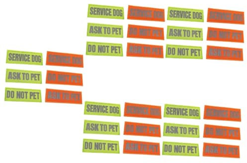 INOOMP 30pcs Service Dog Vest Reflective Straps Dog Harness Patches Service Harness for Dachshund
