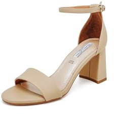 QUEEN HELENA Sandali con Tacco Largo con Cinturino Casual Donna ZM9738