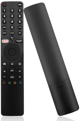 Telecomando Vocale con Voce XMRM-19 per Xiaomi MI P1/Q1 32/43/55/75, Android Smart TV L32M6-6AEU L50M6-6AEU L55M6-6ESG L75M6-ESG – IR 3.0 + Bluetooth, Controllo Preciso,Plug&Play