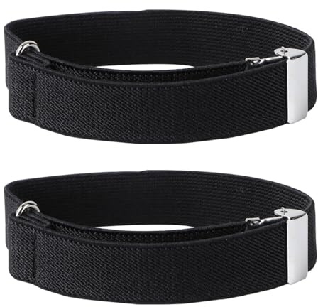 JECOMPRIS Brazaletes de Manga Elásticos Unisex Simples para Hombre y Mujer, Ideales como Complemento Versátil para Camisas y Outfits Casuales o Formales