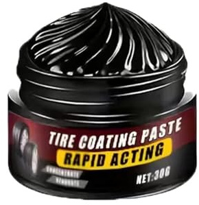 Tire Coating Paste,Polishing Cleaner,Reifenpflege mit UV-Schutz,Schwarz Auffrischend,für Auto,Wohnmobil,Motorrad, Reifenglanz für Gummi und Kunststoff,Restores Deep Black Gloss & Prevents Aging (1PC)