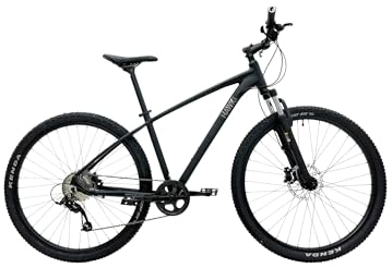HAWK Trail One 29 Mountainbike M Schwarz I Offroad Fahrrad mit Zoom Federgabel & Aluminiumrahmen I Mountainbike 29 Zoll I Microshift 9 Gang Schaltung