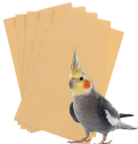 Pulla ® BIRD CAGE SAND SHEET SAND PAPER 40cm X 25cm (16 X 10) PREMIUM 40G PER SHEET X 5 SHEETS
