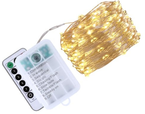 Cabilock Batteriebetriebene Sternenlichterkette -lichterkette Für Partys Aufladen 8 Funktionen