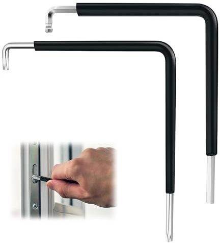 Zovator 2 Stück Fenster Einstellwerkzeug Set, TX15 4mm Sechskant Satz mit Wärmeschrumpffolie, Tür vielseitige Justierung von Fensterbeschlägen, für Zuhause & Profi