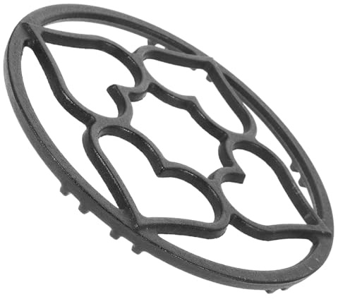 Homoyoyo Cast Iron Gas Stove Rack Non- Wok Support Stable Iron Stove Grill Top for Gas Cooktop Compatible with Pots and Burners Kitchen Accessory