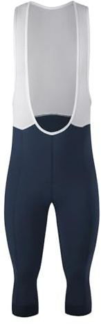 YUSUZH Pantaloni con Bretelle da Ciclismo Lunghi in Pile Termico 3/4 Bicicletta Invernali Calzamaglia Bici Invernale Fredda da Uomo(Dark Blue,S)