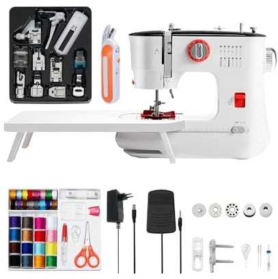 LetCart 519 Macchina per Cucire Elettrica Portatile per Principianti e Uso Domestico, 12 Funzioni Cucito, Infila Ago Automatico, Ideale per Vestiti, Tende, Fai da te e Progetti