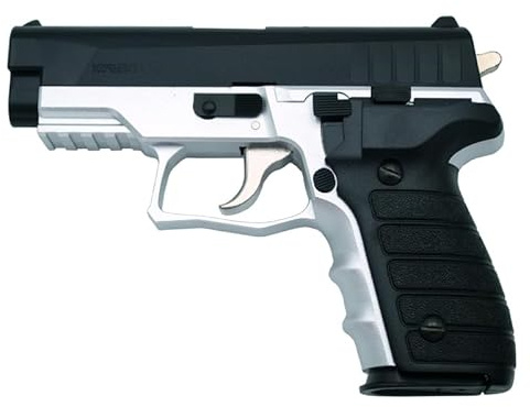 HFC Pistola Tipo Sig Sauer P227 - Bicolor - Pistola Muelle Pesada Calibre 6 mm - Energía 0.29 Julios - Velocidad de Disparo 70m/s - 230 FPS. Ref: 183BC