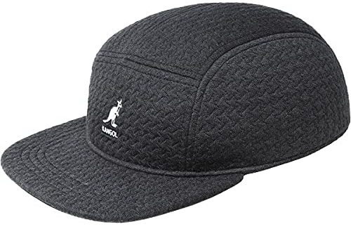 Kangol Embossed 5 Panel Keps by Damer - flat brim hatt basebollkeps med skärm höst-vinter Vinter - One Size svart