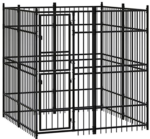 Camerina Outdoor-Hundezwinger Dog House Outdoor Pet Comfort Katzengehege Hundeauslauf DraußEn Tiergehege Stahl 3,69 m² 3097956