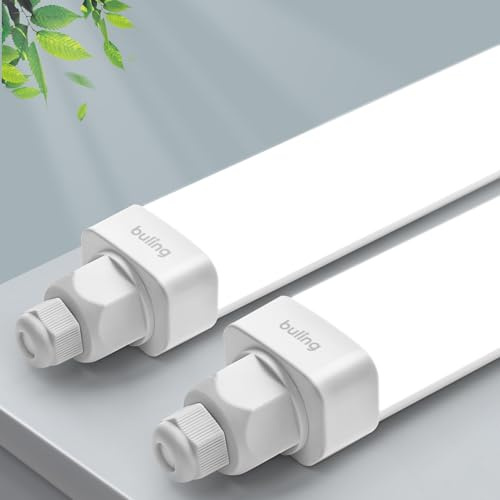 buling 2 Pièce Neon LED 115CM 36W 3600LM 4000K Blanc Neutre Lampe Garage, IP65 Imperméable Reglette LED Tube pour Exterieur Intérieur Atelier,Cave,Bureau,Grand Magasin,Couloir