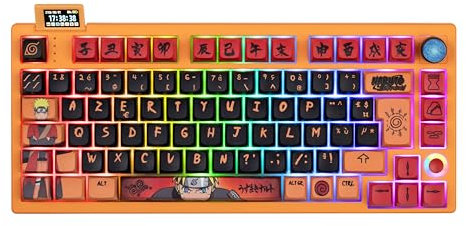 Konix Naruto Shippuden Mechanische Tastatur Verkabelt/Drahtlos - Nummerierte Pro Collector Edition - RGB-LED-Beleuchtung - Motiv Naruto Eremitenmodus