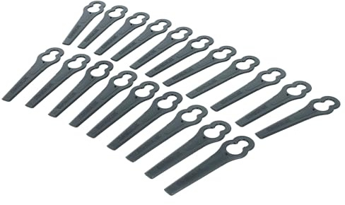 vhbw 20x Ersatz-Messer Ersatz für Bosch 3165140349970, 4007871783724, 4048126001002 für Rasentrimmer - Ersatzklinge Schwarz, Kunststoff