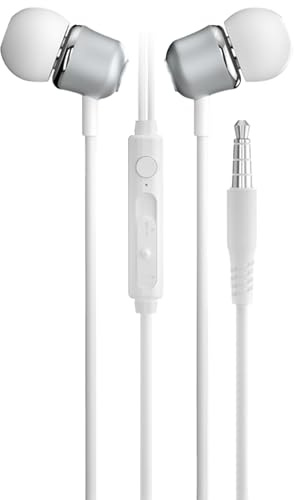 Zqxnt Auriculares intrauditivos con cable, micrófono integrado con cancelación de ruido para juegos de música, 3,5 mm, control por cable, amplia compatibilidad