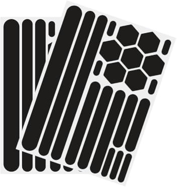 AOOSU Reflective Sticker Kit, Bicycle Reflective Tape Multi-graphic Combination, Night high Visibility Safety Suitable for Bicycles Scooters Strollers, Black