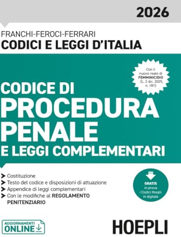 Codice di Procedura penale e leggi complementari 2026