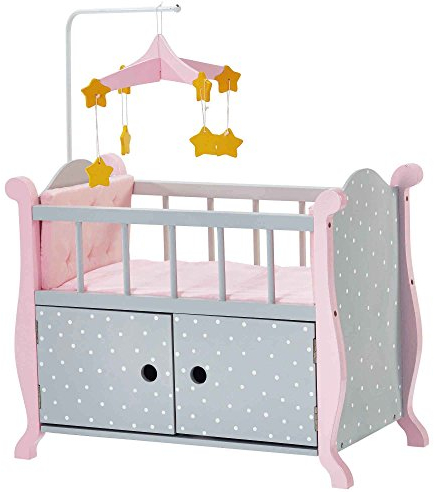 Puppenbett mit Lager Puppenzubehör Puppenschrank Spielzeug Olivia WorldTD-0206AG