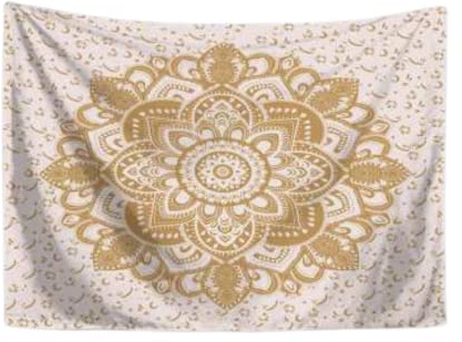 SusggO Tapiz para colgar en la Pared 200x150cm Mandala – Tapiz Psicodelico – Tapestry Decoracion de Pared – Cubrecama cubresofa colcha campo playa Decoracion Hogar (MANDALA NATURAL 200X150)