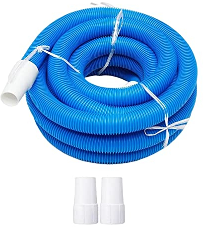 perfk Ground Pool Vacuum Hose with Swivel Cuff Spiral Wound Connector Swimming Pool Hose 32mm Diameter, 9m Length