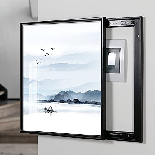 Electrical Panel Cover Decorative, Fuse Box Cover Cabinet, Detachable Electric Meter Box Distribution Box Safe Switch Painting Hanging, 40 X 50Cm,A,Left (Color : A, Size : Left)