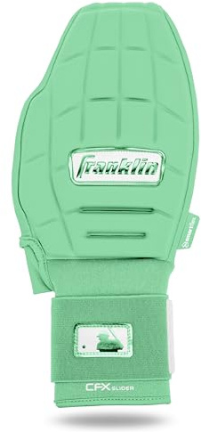 Franklin Sports MLB Baseball + softboll glidvante – CFX PRT ungdom skyddande baserunning glidhandske – vänster + höger handhandske + handledsskydd för löpning – mint – en storlek – ungdom