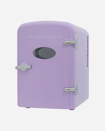 Flamingueo Frigorifero Piccolo - Mini Frigo 4L, Frigo 12V/220V, Mini Frigo da Camera, Raffreddamento e Riscaldamento, Frigo Skincare, Frigo Cosmetici