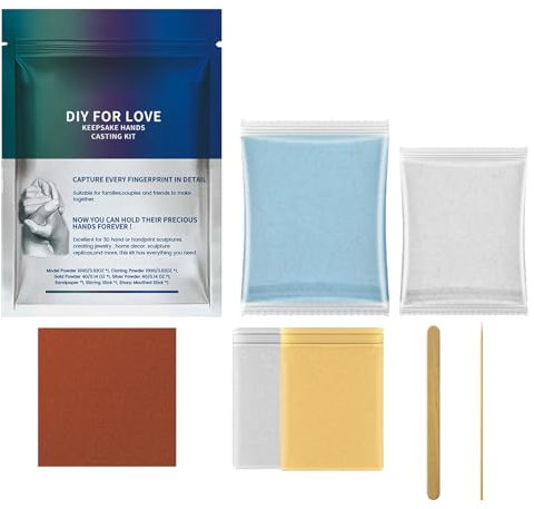 GNAUMORE Gipsabdruck Hände Paar,3D Handabdruck Set für Paare,3D Handabdruck DIY Set,Gipsabdruck Hände Personalisierte Geschenke Männer & Frauen,Gips zum Gießen,Gipsabdruck Hände Paar Geschenk,Rosa