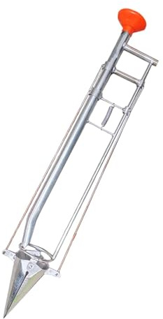 perfk Transplanteur Manuel de semis, poignée Ergonomique, plantoir Polyvalent, plantoir à bulbes en métal, Outil de Jardinage