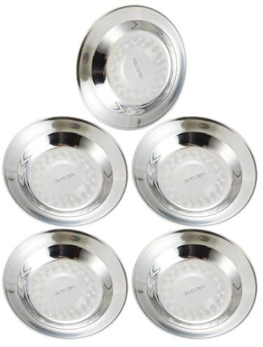 RETUOLWAG 5Pcs 304Stainless Steel Tableware Set Serving Plates Picnics Camping Plates Party Dishware Set for Outdoor and Indoor