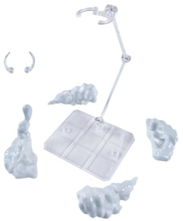 TISHITA Smoke Effect Modelli per Esposizione Action Figure Supporto Regolabile Pezzi Fumo Creativi Accessori Scena Fai da Te Materiale PP Adatto per Collezion, Bianco