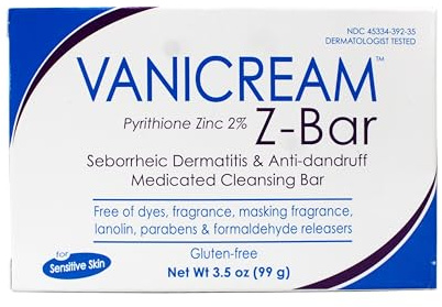 Vanicream Z-Bar | Medicated Cleansing Bar for Sensitive Skin | Maximum OTC Strength Zinc Pyrithione 2% | Helps Relieve Itching, Redness, and Flaking | 3.36 ounce