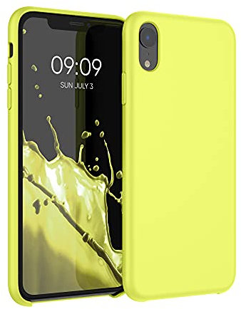 kwmobile Case Compatible with Apple iPhone XR Case - TPU Silicone Phone Cover with Soft Finish - Lemon Yellow