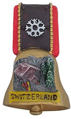 Kuhglocken-Form, 3D-Kühlschrankmagnet, Touristen-Souvenir, Geschenk, Dekoration für Zuhause und Küche, Magnetaufkleber, Schweiz, Kühlschrankmagnet-Kollektion