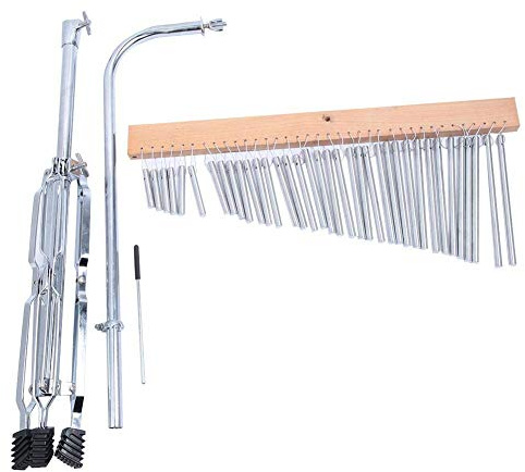 36-Tone Bar Chimes Music Bell Single Row Wind Chime Musical Percussion Instrument with Tripod Stand and Strick Percussion Musical Instrument