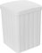 Pattumiera Bagno con Coperchio Ribaltabile, capacità 10L, Colore Bianco in Polipropilene, Senza BPA, Effetto Legno, Linea Buzz (Bianco)