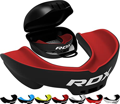 RDX Mouth Guard for Boxing MMA Kickboxing Muay Thai Judo Karate - Adult Gum Shield Mouthpiece Jaw Protector with Storage Case, Martial Arts Football Lacrosse Hockey Contact Sports - Above 12 Years Age