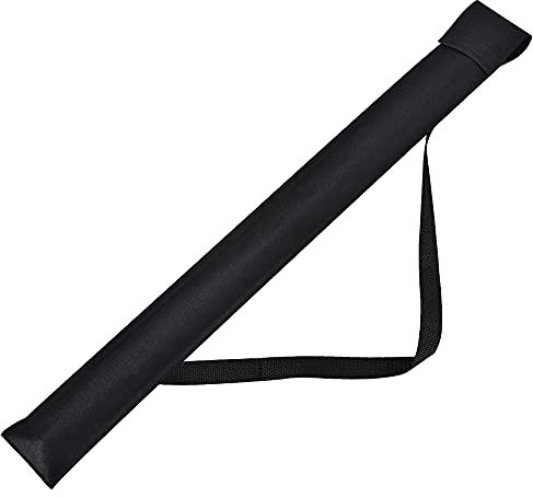 Teekerwan Black Color Pool Cue Case, Cue Bag, Billiard Stick Storage Carrying Bag for 1/2 Snooker Billiard Stick Rod (Fabric)