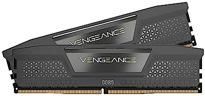 CORSAIR VENGEANCE DDR5 64GB (2x32GB) DDR5 6000MHz CL30 AMD EXPO Intel XMP iCUE Memoria de Ordenador Compatible - Gris (CMK64GX5M2B6000Z30)
