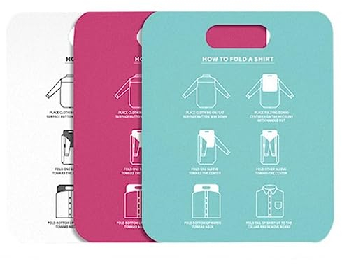 Zerodis Shirt Folding Board, Cloth Fast Folder T Shirts Laundry Folder Organizer Clothes Folding Board Plastic Laundry Folder Home Storage Tool for Laundry, Garment Factory, Family Storage Room(White)