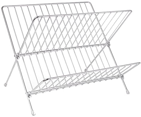 Égouttoir à Vaisselle à 2 Niveaux, Égouttoir Panier Vaisselle Tablette, égouttoirs à Vaisselle Pliables en Forme De X, Support De Séchage pour Assiettes à Dîner, pour Comptoirs De Cuisine à Domicile
