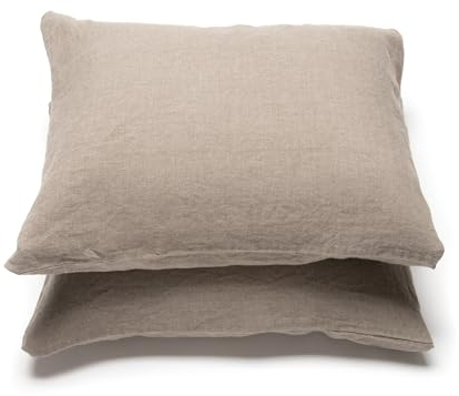 LinenMe Kissenbezug 40x80 Leinen 2er Set - Luxuriöse Kopfkissenbezug 100% Leinen - Gewaschene Leinen Bettwäsche Antiallergische - Pillow Case