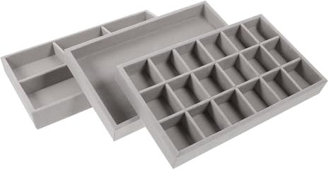 Amosfun Organisateur De Bijoux Pour Hommes Et Femmes 3 Pièces Plateau De Présentation En Velours Et Pour Bracelets Plateau De Rangement Pour Boucles Doreilles