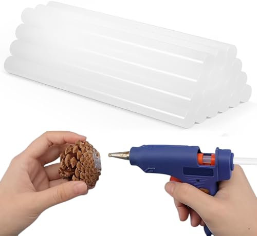 MEXRUMI 20 Bâtons De Colle Chaude 7X100Mm, Bâtons De Colle Chaude Transparents, Colle Chaude Pour Pistolet À Colle, Bâtons De Colle Pour Bricolage Réparation Décoration