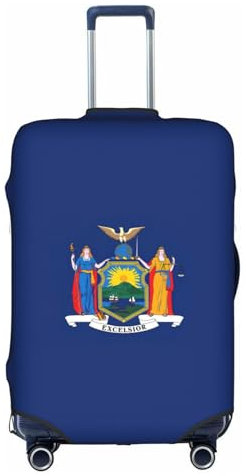 NBAGHPQ New York State Flag Print Universale Elegante Valigia Copertura Elastico Lavabile Anti Graffio Protezione Bagagli, bianco, XL