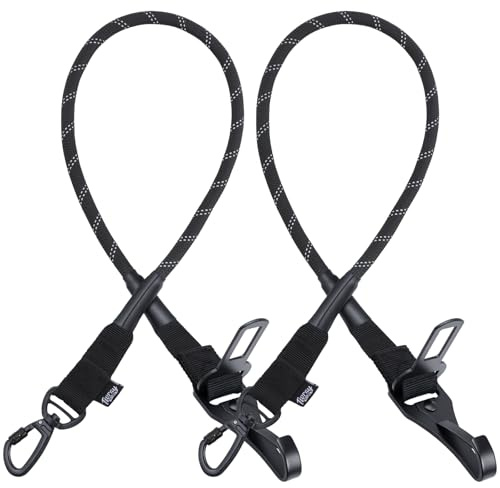 Tivray 2Pcs Dog Seat Belt for Car, Universal Dog Car Seatbelt with Buckle and Hook Latch, 360° Rotatable Lockable Clasp, Reflective Safety Pet Harness for Vehicle, Pet Safety Restraint, Black
