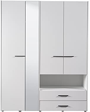 Arredo Stock Armadio 4 ante 2 cassetti e specchio, lap 161x205x55 cm