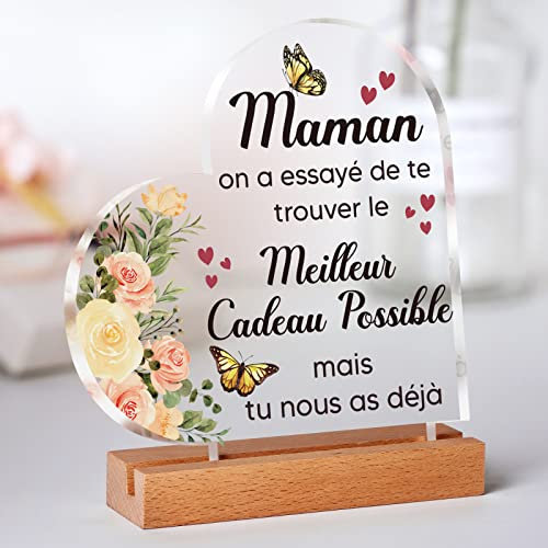 Cadeau Maman, Cadeau Fete des Meres, Plaque Acrylique, Cadeau Anniversaire Maman, Cadeau pour Maman, Cadeau Maman Anniversaire, Cadeaux Maman