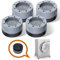 4 Pcs Washing Machine Anti Vibration Feet Pads, Non-slip Pad, Shock Absorbers, Anti Vibration Mat, Anti-deviation Stabilisers, Feet Pads for Washing Machine,Dryer (Gray, 3.5 cm)