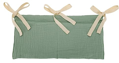 Babybett Organizer, Kinderzimmer Hängender Bett Organizer mit 2 Taschen, Organizer Beistellbett Baby Betttasche Spielzeugtasche Aufbewahrungstaschen für Betten für Windeln Kleidung Spielzeug